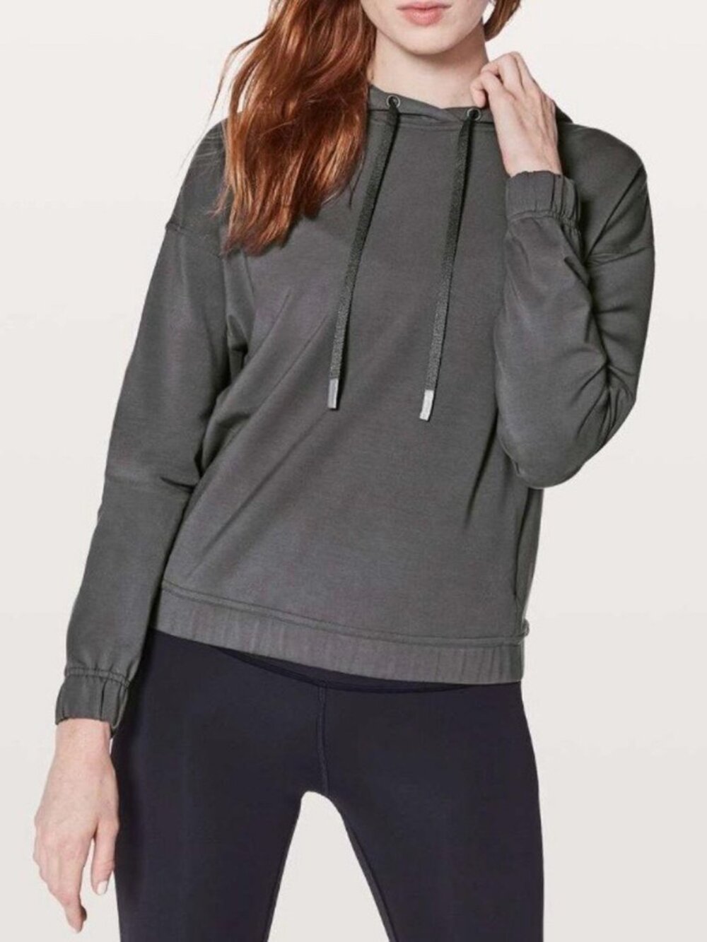 Lululemon Twisted & Tucked Pullover Dark Shadow Grey Size 8